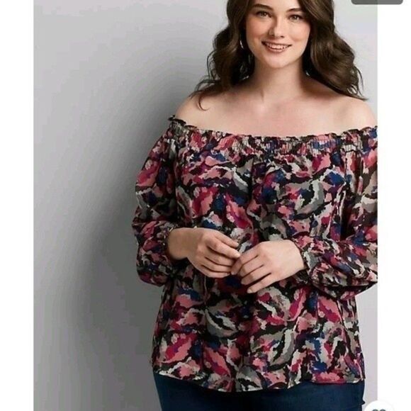 NWT LANE BRYANT Off The Shoulder Blouse - Picture 14 of 14